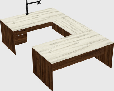 U-shaped desk