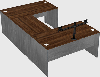 U-shaped desk