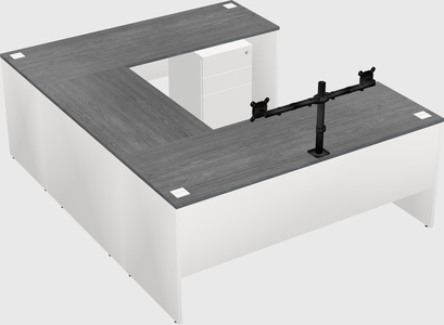 U-shaped desk