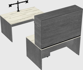 U-shaped desk