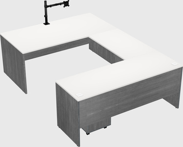 U-shaped desk