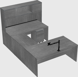 U-shaped desk