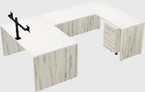 U-shaped desk