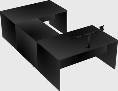 U-shaped desk