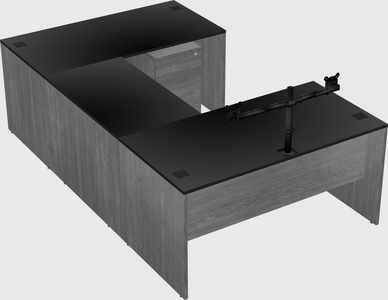 U-shaped desk