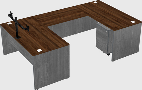 U-shaped desk