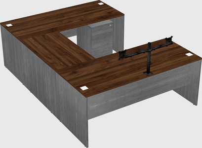 U-shaped desk