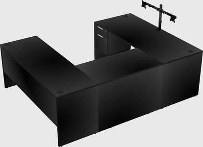U-shaped desk