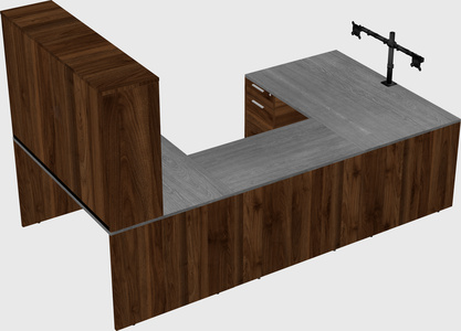 U-shaped desk
