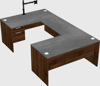 U-shaped desk