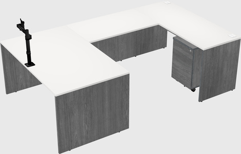 U-shaped desk