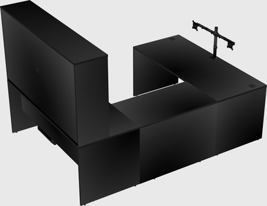 U-shaped desk