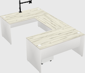 U-shaped desk