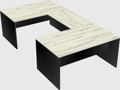 U-shaped desk