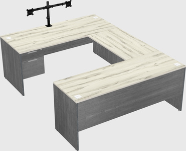 U-shaped desk