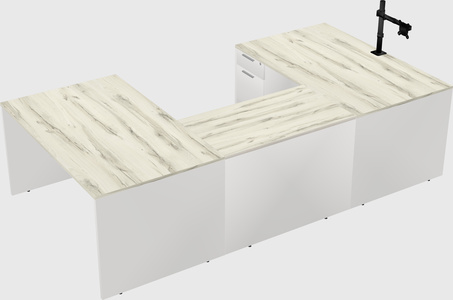 U-shaped desk