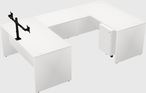 U-shaped desk