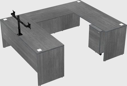 U-shaped desk