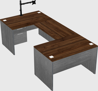 U-shaped desk