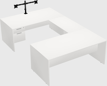 U-shaped desk
