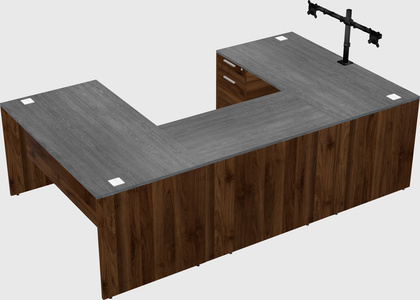 U-shaped desk