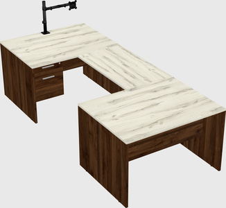 U-shaped desk
