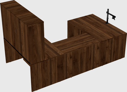 U-shaped desk