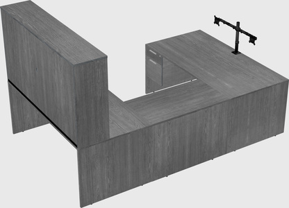 U-shaped desk