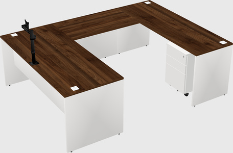 U-shaped desk