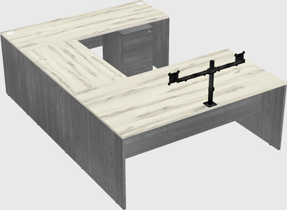 U-shaped desk