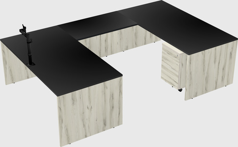 U-shaped desk