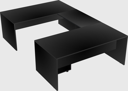 U-shaped desk