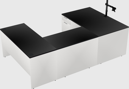U-shaped desk