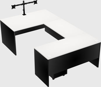 U-shaped desk