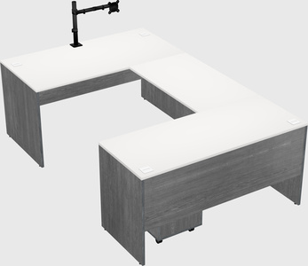 U-shaped desk