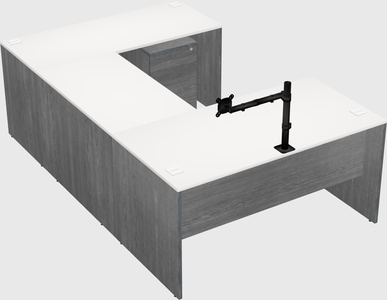 U-shaped desk