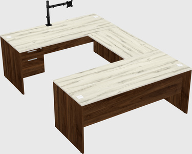 U-shaped desk