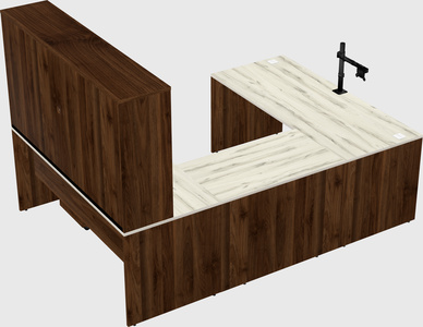 U-shaped desk