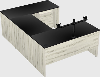U-shaped desk