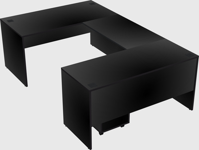 U-shaped desk