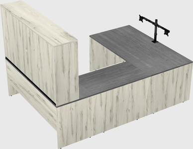 U-shaped desk