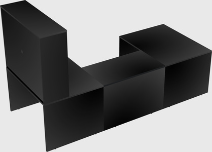 U-shaped desk
