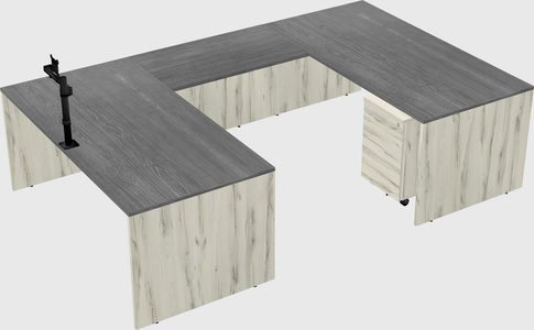 U-shaped desk