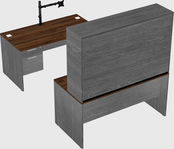 U-shaped desk