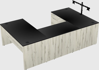 U-shaped desk