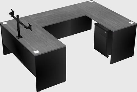 U-shaped desk