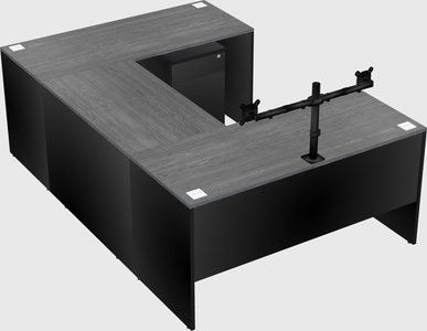 U-shaped desk