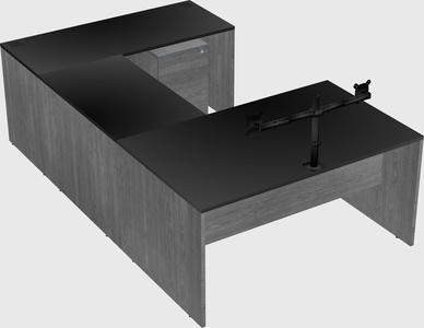 U-shaped desk