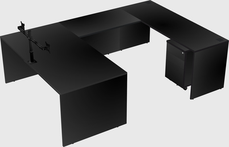 U-shaped desk