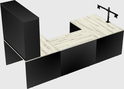 U-shaped desk